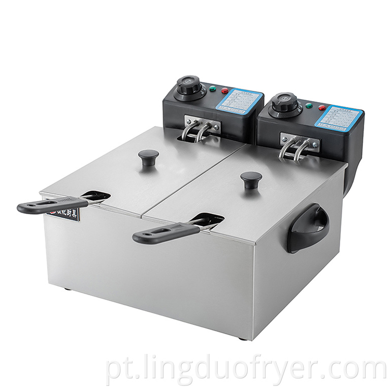 4l 4l Dual Cyliner Electric Fryer Right